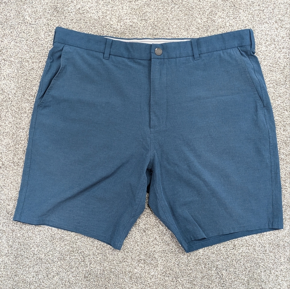 Johnnie-O Teal Athletic Golf Shorts Stretch Stylish Size 38 Men's